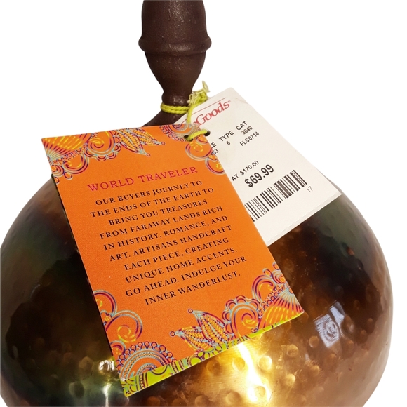 HOME GOODS Journey To India Bronze Colored Metal Like Home Decoration Piece NWT - Picture 5 of 7